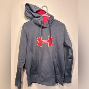 Gray and Pink under armour hoodie, Size medium
(INV#A20)